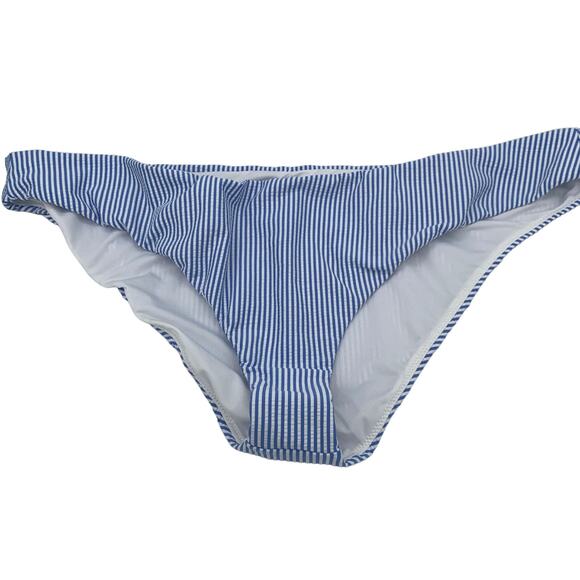 New J. Crew Seersucker Striped Hipster Bikini Swim Bathing Suit Bottom Size 2X - Picture 3 of 9